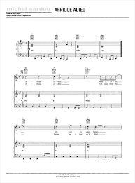 Michel sardou — les lacs du connemara 06:03. Michel Sardou Afrique Adieu Sheet Music Download Pdf Score 125447