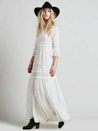 Fluid or fitted style, floral or plain print, slit or straight. White Romance Embroidered Maxi Long White Bohemian Dress Free People Dress Lace Dress Long