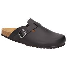 bows heinz herren hausschuhe clogs pantoletten leder fussbett rutschhemmend ebay