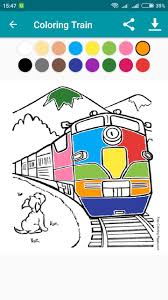 Ilustrasi contoh gambar mewarnai kereta api astuti painting for kids ini dipetik dari blog berikut : Coloring Train For Android Apk Download