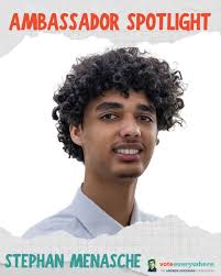 This week, we are celebrating Stephan Menasche in our next 🔆Ambassador  Spotlight🔆 of the Spring '25 Semester! Stephan studies industrial and  labor relations at @CornellUniversity and joined the @CornellVotes Team to  get