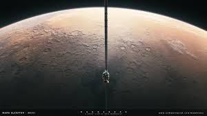 When this amazing pic was taken, the dust storm was about the size of texas. Wanderers Gallery Mars Elevator