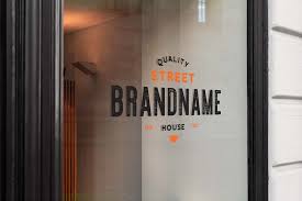 Window Logo Sticker Sign Mockup In 2020 Sign Mockup Sign Mockup Free Graphic Design Freebies