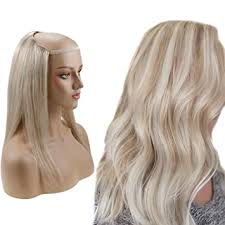 Realrapunzels _ so much blonde hair! Runature Half Wig Extensions U Part Wig 22 Inches Colour 18 Ash Blonde Highlighted With 60 Platinum Blonde 140 G Wig Natural Half Wig Long Real Hair Extensions Amazon De Beauty