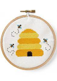 This includes a four inch embroidery hoop, fabric, a tracing pattern, embroidery floss, a needle, and stitch guides. Country Living S Free Cross Stitch Patterns Simple Cross Stitch Cross Stitch Designs Cross Stitch Patterns Free