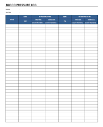 blood pressure log template exceltemplates org