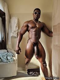 Porn image of 30 photo black hair uncircumcised cock close up bodybuilder african  american created by AI