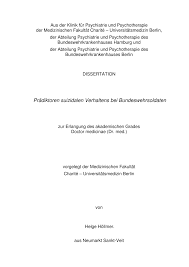 Die lebenslaufvorlagen sind auch auf ihre karrierestufe abgestimmt. Pdf Pradiktoren Suizidalen Verhaltens Bei Bundeswehrsoldaten