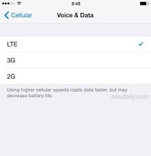 Berikut beberapa cara setting 4g only yang bisa dilakukan dengan mudah: How To Switch Cellular Data Speed On Iphone From Lte 3g Or 2g Osxdaily