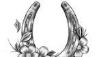 Horseshoe with Flowers Tattoo Design Ideas