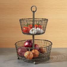 Or, take a classic route with single level fruit holders. Bendt 2 Tier Iron Fruit Basket Reviews Crate And Barrel
