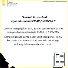 Check spelling or type a new query. Twitter à¤ªà¤° Simak Ui Latihan Mengerjakan Soal Masih Merupakan Cara Terbaik Dalam Mempersiapkan Ujian Tulis Makin Banyak Contoh Soal Yang Dikerjakan Dan Dikuasai Makin Besar Peluang Lulus Ketika Ujian Nanti Download Contoh Soal