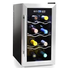 Looking for the best wine cooler to store your favorite wines? Nutrichef 12 6 In 8 Bottle Electric Wine Beverage Cooler Chilling Refrigerator Cellar Pktewc08 The Home Depot Best Wine Coolers Thermoelectric Wine Cooler Wine Coolers Drinks