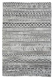 Dieser geometrische wollteppich am bett ist aus wolle von zwei farben. Handgefertigten Teppich Muster Naturweiss Finden Kunstloft