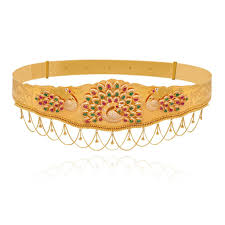 Traditional Peacock Gold Oddiyanam Gold Baby Bangles Temple Jewellery Earrings Vaddanam Designs