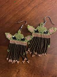 Baby Yoda Beaded Earrings Seed Bead Jewelry Patterns Beaded Earrings Patterns Beaded Jewelry Patterns