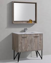 Bathroom vanity cabinets with tops (1275) availability options. Modern Lux 36 Nature Wood Bathroom Vanity W Quartz Countertop And Matching Mirror