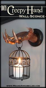 Point out spooky attractions near and far with a homemade. Diy Creepy Hand Wall Sconce Halloween Decoration Me And Annabel Lee