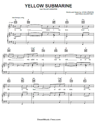 Download Yellow Submarine Sheet Music Beatles Sheetmusic Free Com