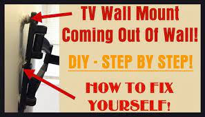 Once you know the weight of the tv and pick the anchors properly, you can move on to looking at your wall. Tv Flat Screen Wall Mount Coming Out Of Wall How To Fix