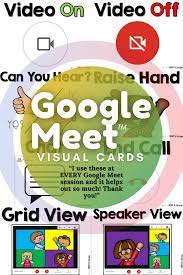 Google Meet Visual Cards For Distance Learning Distance Learning Learning Online Classes