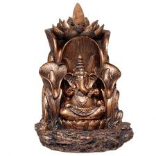 Hold the cone in one hand and light the pointy end using a match or lighter with your other hand. Ganesh Backflow Incense Burner Spiritual Shop Ireland