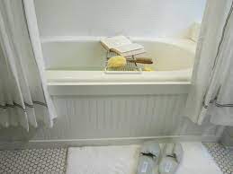 At the starter level, you'll find abs or pvc plastic panels so thin they won't stand against a wall without additional support. Update A Bathtub Surround Using Beadboard Hgtv