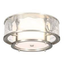 .light semi flush mount kira home chloe 15 modern ceiling light semi flush mount white drum shade 3 light led patible tempered glass diffuser chrome trim finish amazon cw home depot all under e roof tuv rheinland philippines inc training on the minimum in plant testing cw home depot makati. Progress Lighting Bay Court Collection 2 Light Brushed Nickel Outdoor Flushmount Light P3942 09 The Home Depot Progress Lighting Round Ceiling Light Lighting