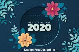 You can design your new year greeting card in a style totally different from traditional greeting 7. Flower Decoration 2020 Christmas New Year Card Vector Free Download