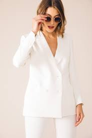 Pantalon de tailleur blanc taille et si je me mariais en tailleur blanc ? 17h10 Veste Tailleur Femme Mariage Blanc 17h10
