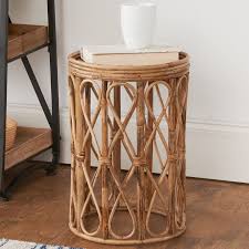 Curvy Cane Side Table Side Table Living Room Side Table Boho Side Table