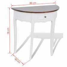 Half round table elegant console wood sofa semi circle foyer entry hall tables moveis rusticos moveis de madeira moveis. Console Table With Drawer And Brown Top Half Round