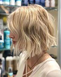 Choppy wavy bob hairstyle for thick blonde hair Pin On Haircuts