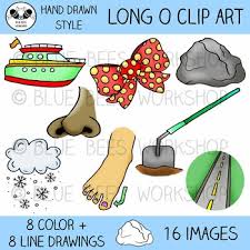 Say the words and say the first sound of the words. Long Vowel O Clip Art 16 Pieces Clip Art Art How To Draw Hands