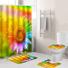 Refine your results by sunflower shower curtain. Sunflower Bathroom Bath Shower Curtains Waterproof Bathroom Set Exotic Fabric Shower Curtain With Accessories Or 3pcs Toilet Cover Mats Non Slip Rugs Home Decor Walmart Com Walmart Com