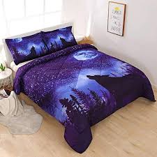 Shop for girls comforter sets in kids' bedding. Wolf Moon Blue Galaxy Comforter Sets Twin 3 Pcs Boys And Girls Kid Twin Size Wolf Bedding Sets With Pillowcases Wolf Bedspread Coverlet Quilt Comforter Bedding Sets Galaxy Wolf Comforter Twin Pricepulse