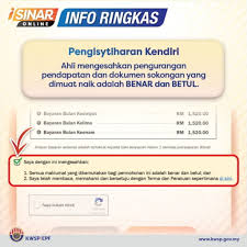 Semakan status permohonan boleh dibuat dalam tempoh dua (2) hari selepas permohonan/kemas kini dibuat. Interim I Sinar Cara Permohonan Dan Semakan Bayaran Sehingga Rm1000 Niaga Kini