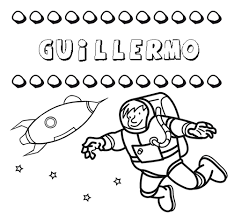 ¡acá, puedes pintar y dibujar de forma. Dibujo Con El Nombre Guillermo Para Colorear Pintar E Imprimir