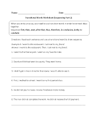 Englishlinx Com Transitional Words Transition Words Worksheet Transition Words Run On Sentences