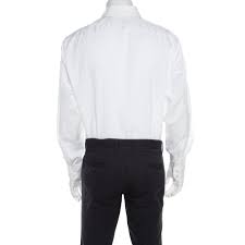 Boss By Hugo Boss White Self Striped Cotton Button Front Gerald Shirt 3xl