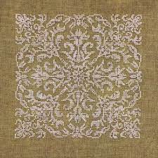 Looking for your next counted cross stitch project? Damask Square Cross Stitch Pattern By Ink Circles