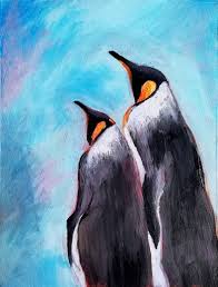 Excited To Share The Latest Addition To My Etsy Shop Original Penguin Painting In Acrylic Nursery De Animal Paintings Acrylic Bird Painting Acrylic Bird Art