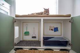For dog proof cat door. How To Conceal A Kitty Litter Box Inside A Cabinet How Tos Diy