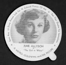 1952 DIXIE LIDS Trading Cards JUNE ALLYSON NM/MT+ *stunning for your  collection*