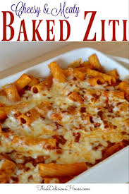 Baked Ziti With Meat Sauce This Delicious House Recipe Baked Ziti Recipes With Ground Beef Recipes Using Ground Beef Ziti Recipes