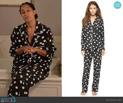 Black And White Polka Dot Pajamas Rainbow S Black And White Polka Dot Pajamas On Black Ish Polka Dots Pajamas Pajamas Outfit Details