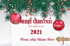 Merry Christmas Happy New Year 2021 Card With Name Edit Looking to wish your friends and family a happy new year? happy new year 2021 card with name edit