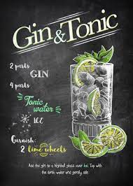 Gin And Tonic Poster By Joan Derpp Displate Gin And Tonic Coctails Recipes Alcohol Drink Recipes