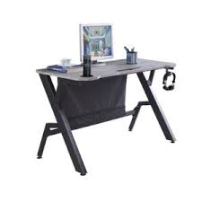 مكتب ألعاب 120 60 سم أسود ورمادي Chairs Tables Office Furniture Furniture Household Saco Store