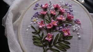 See more ideas about ribbon embroidery, silk ribbon embroidery, embroidery. Hand Embroidery Ribbon Work Embroidery By Hand Ribbon Embroidery Flowers Step By Step Youtube